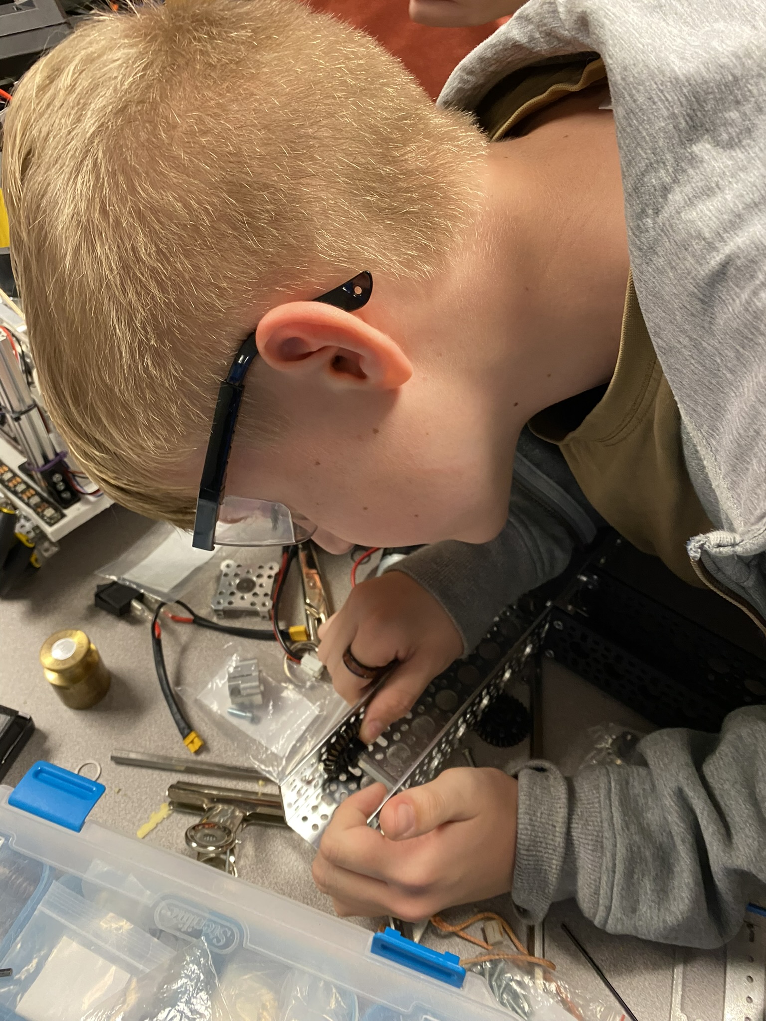 Team assembling robot chassis